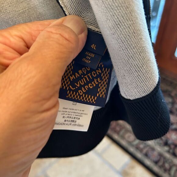 Men’s Louis Vuitton graphic intarsia zip front hoodie four XL limited edition - Picture 10 of 16